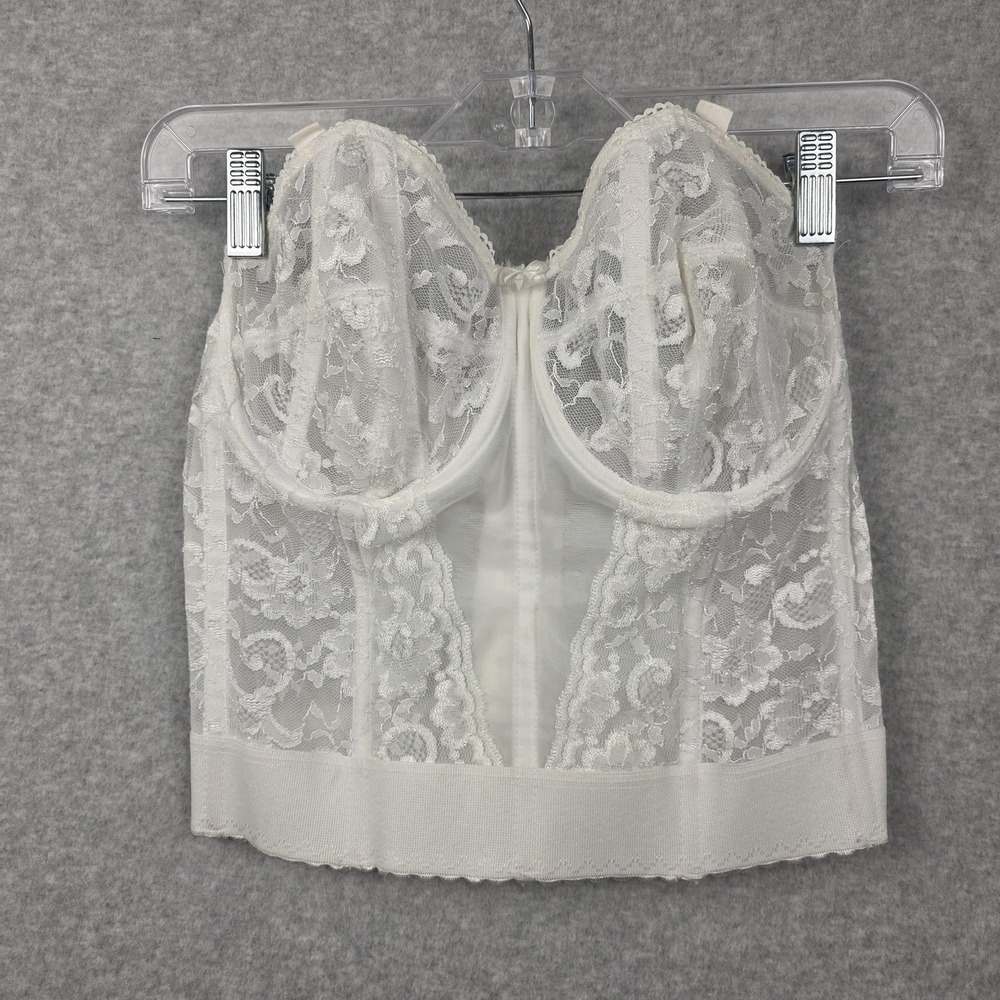 Goddess Bustier Corset Womens 34DD White Lace Overbust Longline Bridal Lingerie